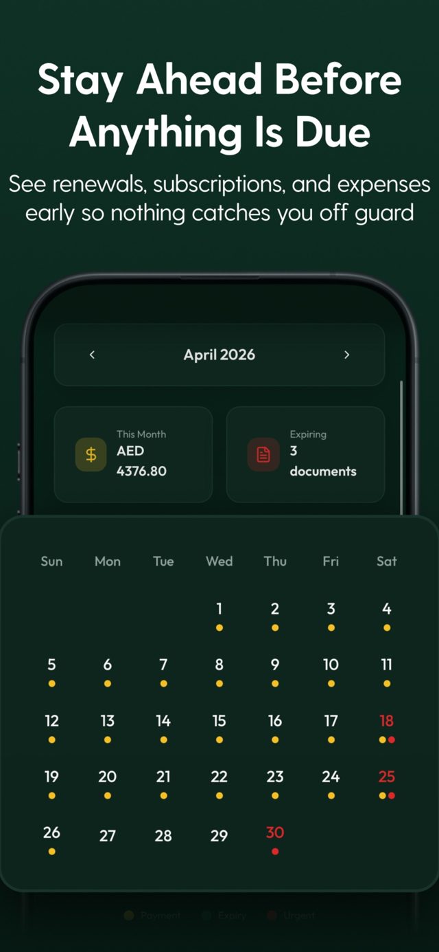 KAZNA document vault with AI-extracted details