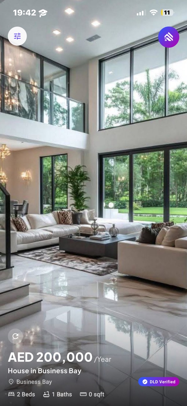 SwipeHome property matching screen